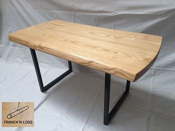 Table basse Chataignier et fer